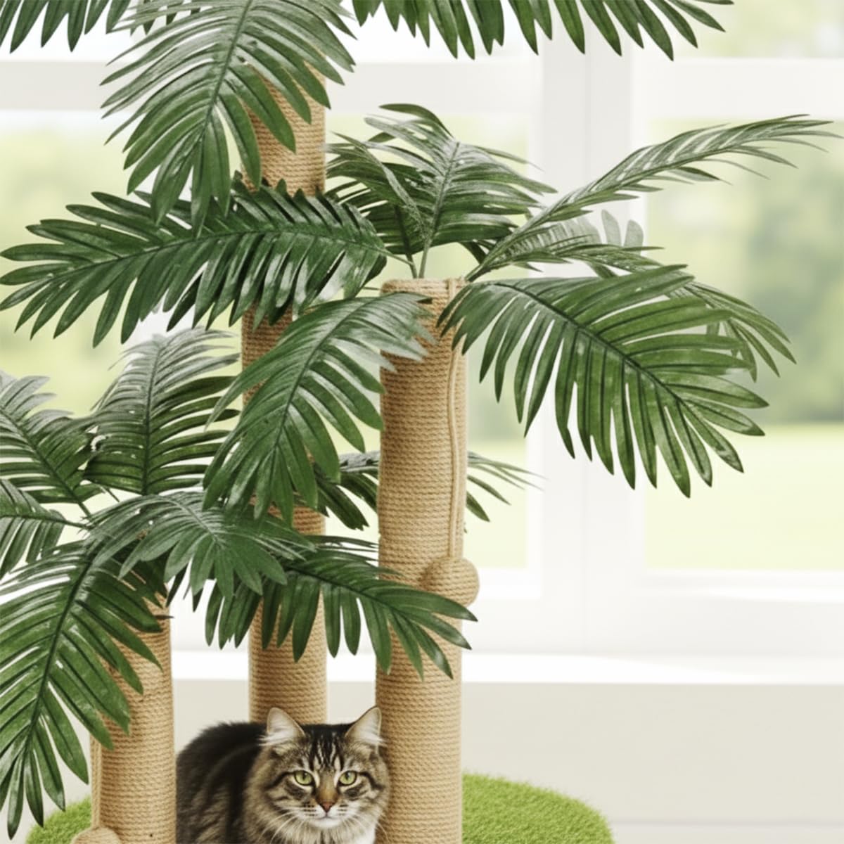 LEMONDA cat scratching post height range accommodates kittens to adults.