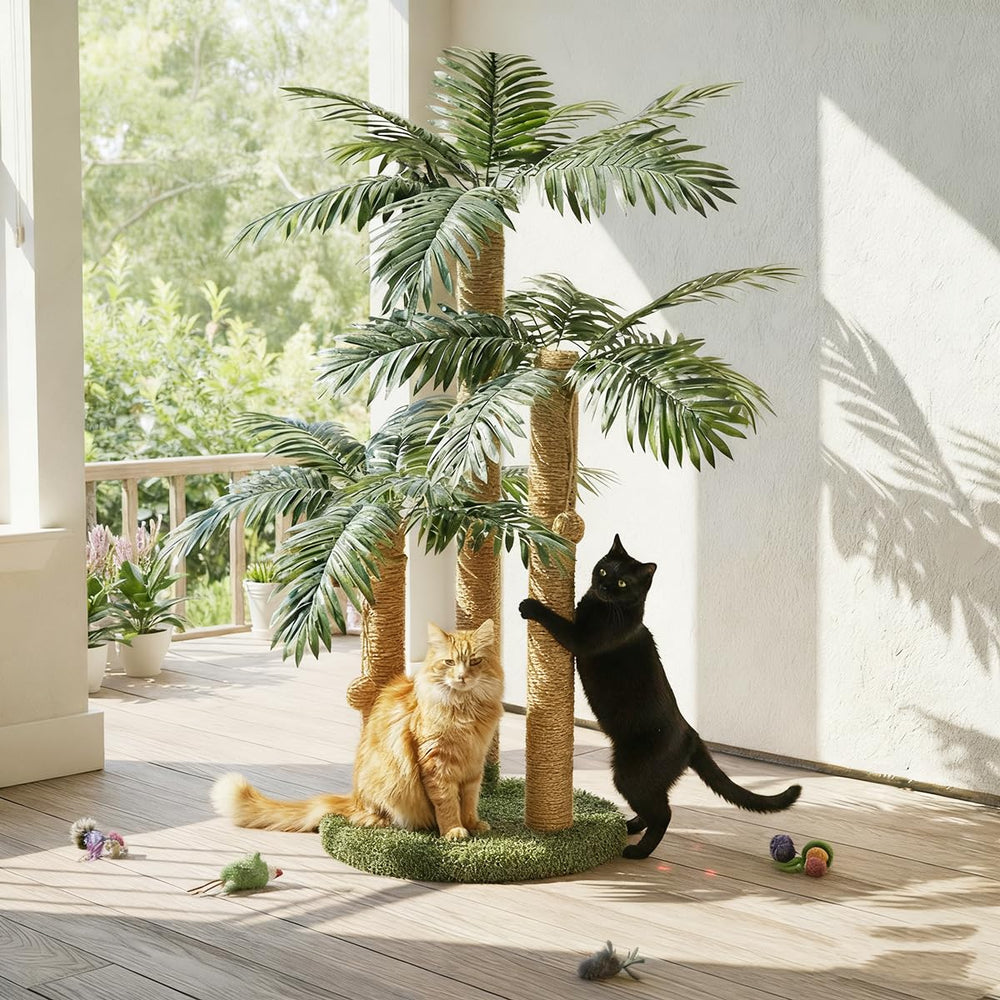 LEMONDA cat scratching post installed in a cozy indoor room.