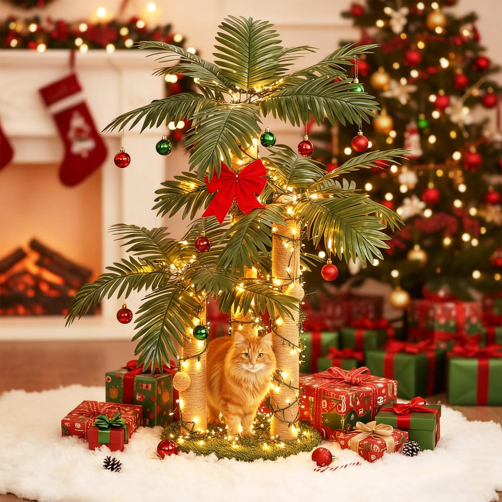 LEMONDA cat scratching post sturdy base minimizes tipping.