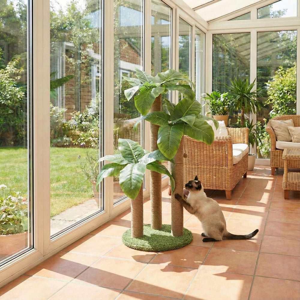 LEMONDA compact design fits small spaces while protecting furniture and enriching indoor cats.