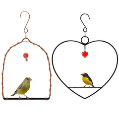 LemonRoad arch hummingbird swing in a durable metal frame for outdoor decor.