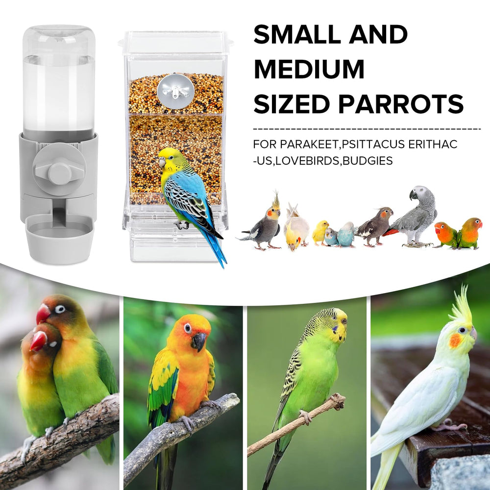 lemtrflo bird feeder inside cage secured for stable feeding