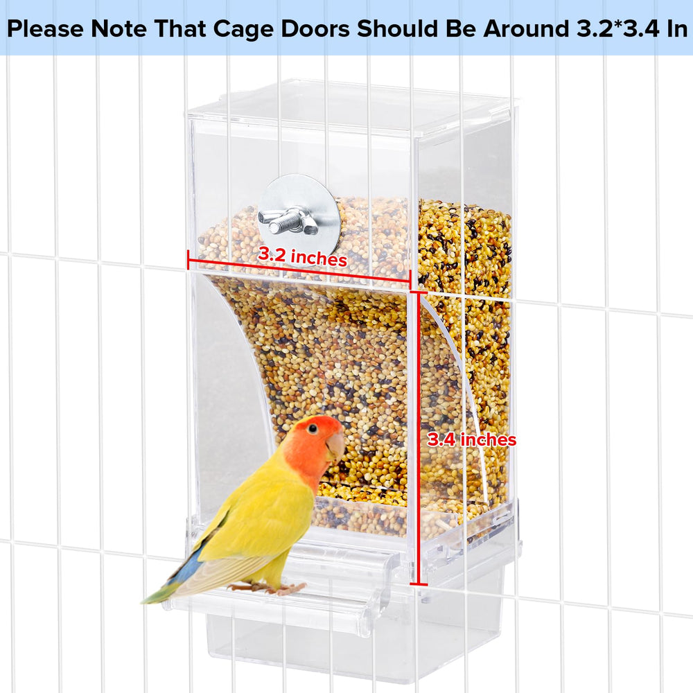 Lemtrflo bird feeder outside/inside attachment supports flexible cage setups.
