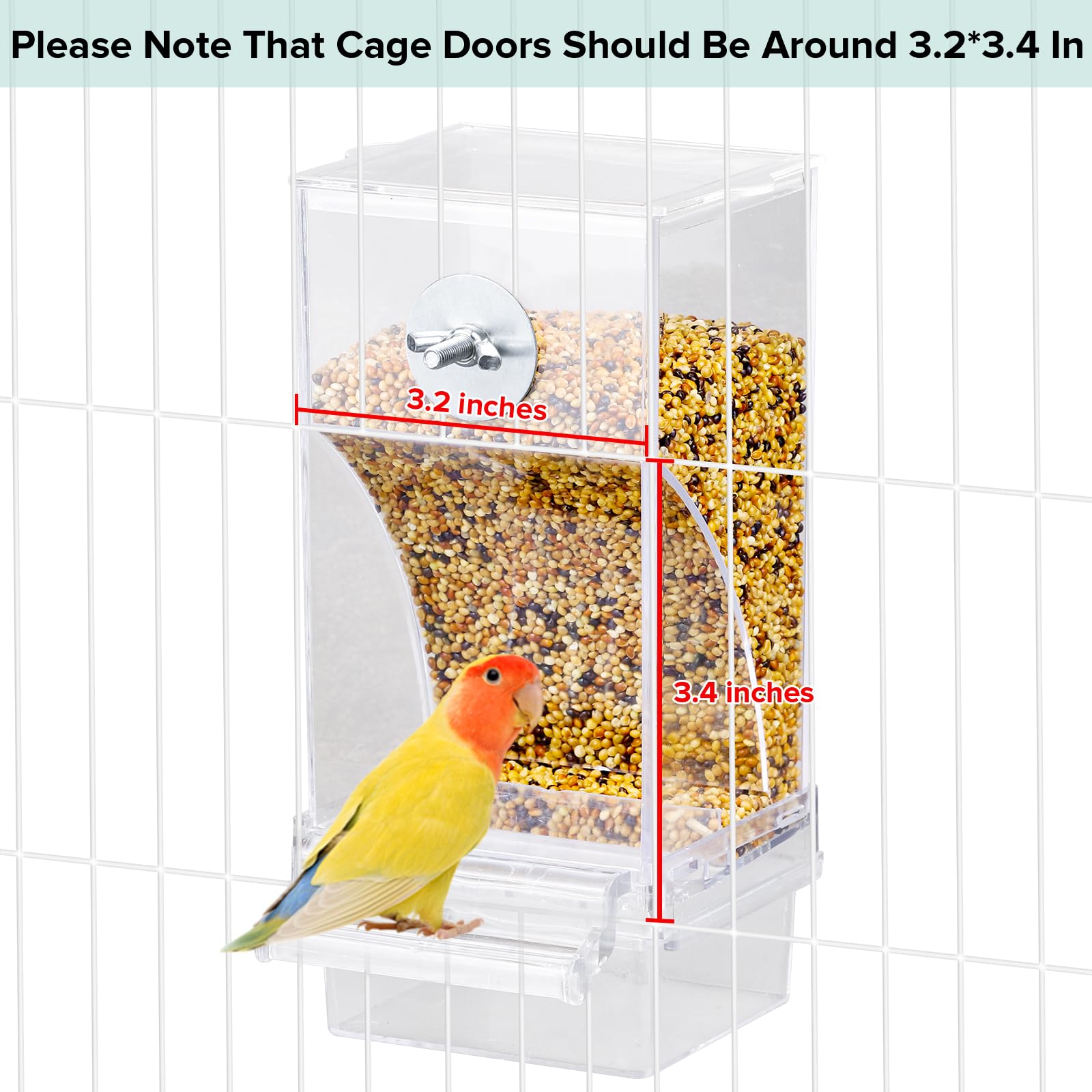 lemtrflo bird feeder set suits cockatiels, finches, budgies, and canaries.