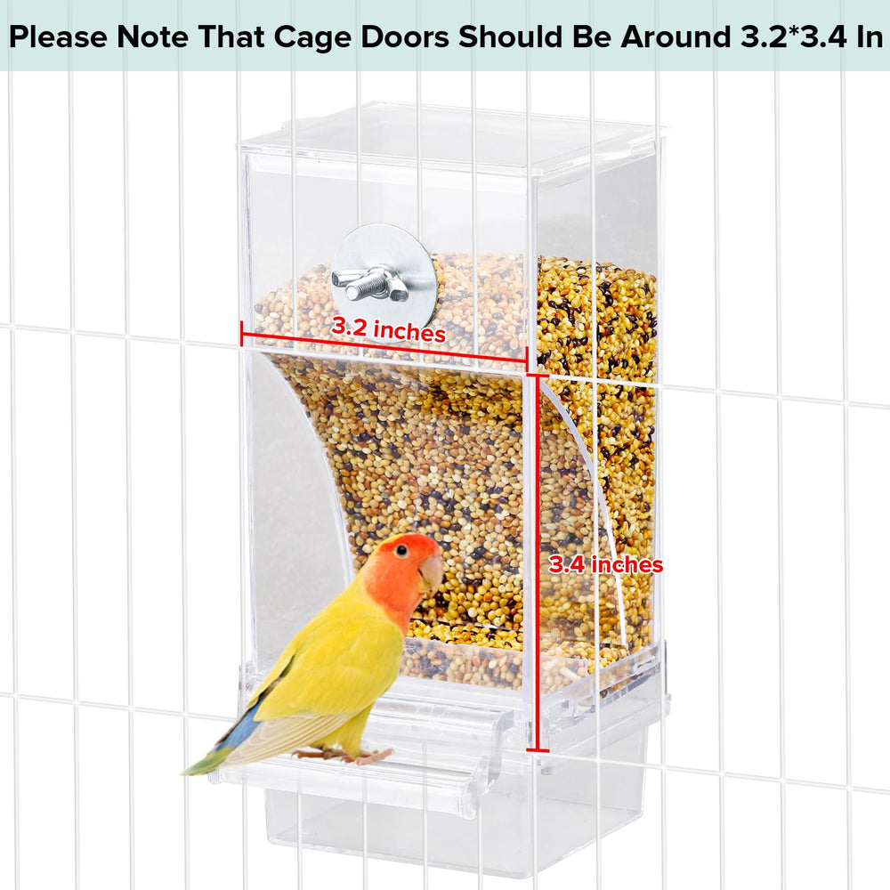 lemtrflo bird feeder set suits cockatiels, finches, budgies, and canaries.