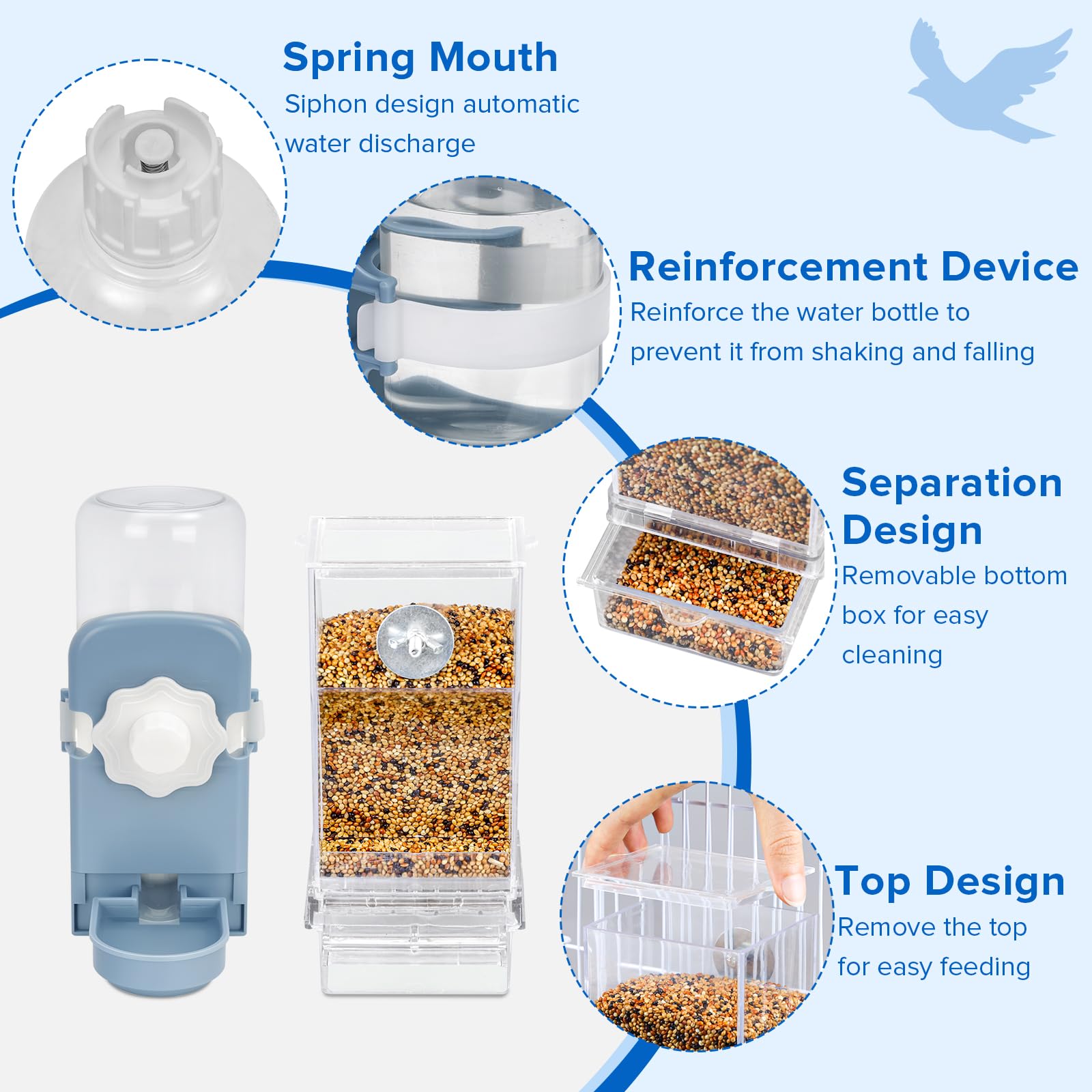 Lemtrflo bottom drawer keeps seeds contained and easy to clean.