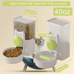 Lemtrflo cat feeder with 4.7 inch bowl enables easy, mess-free feeding.