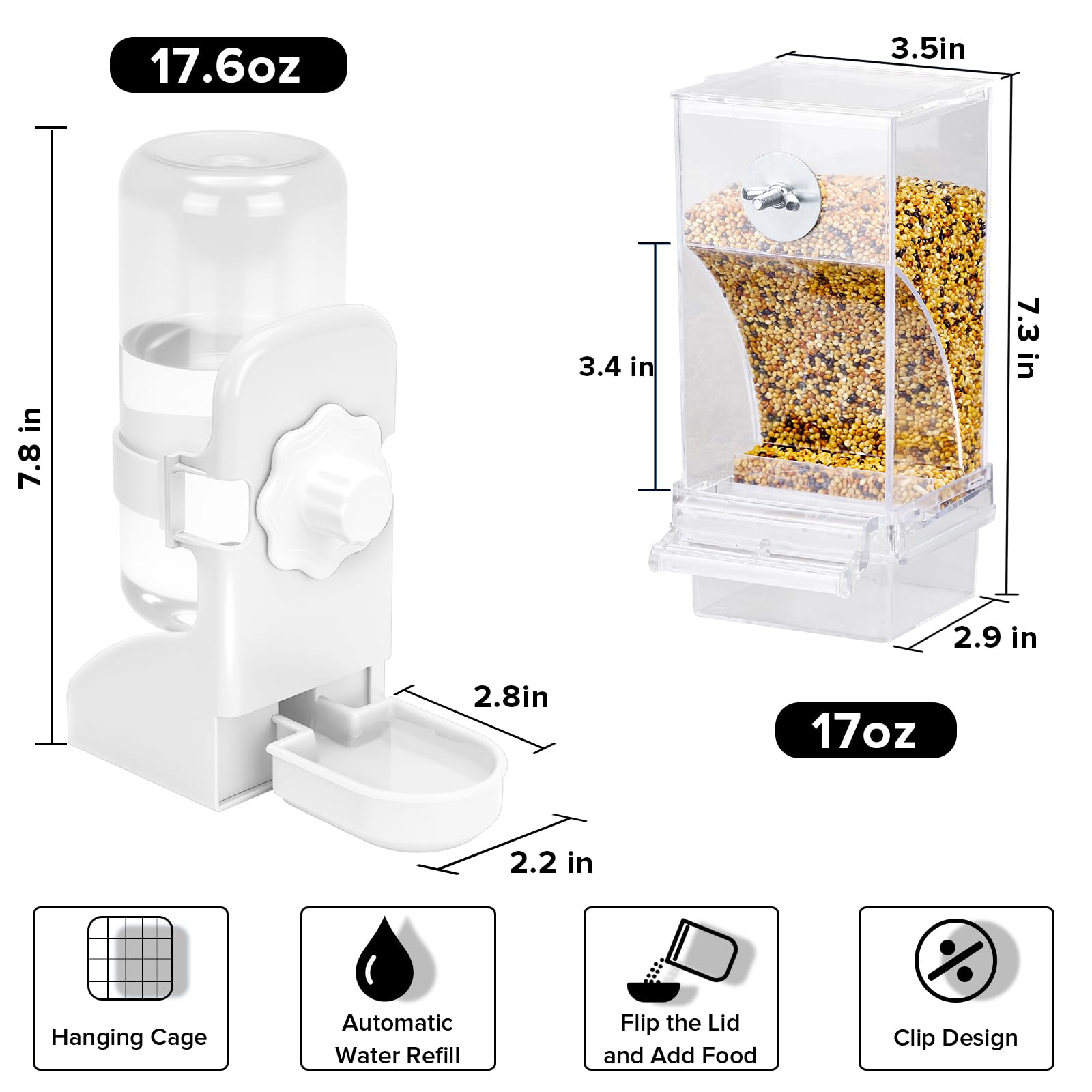 Lemtrflo gravity water dispenser inside cage enables automatic refill