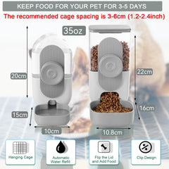Lemtrflo rabbit water dispenser gravity design ensures steady hydration.