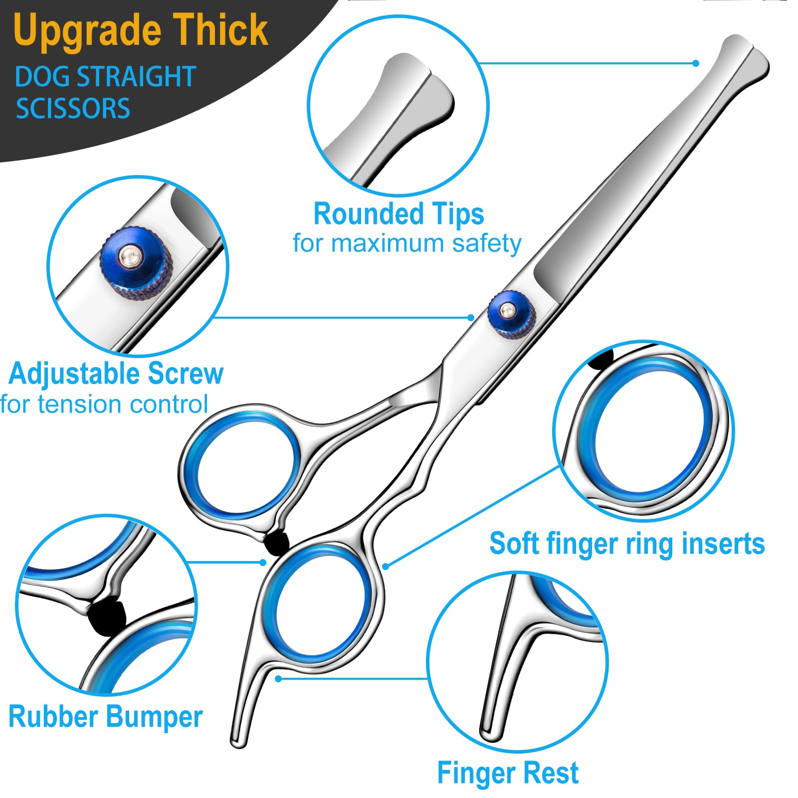 Lengnoyp comfort-grip with rubber bumper reduces fatigue during long grooming sessions.