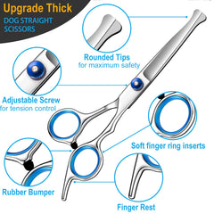 Lengnoyp comfort-grip with rubber bumper reduces fatigue during long grooming sessions.