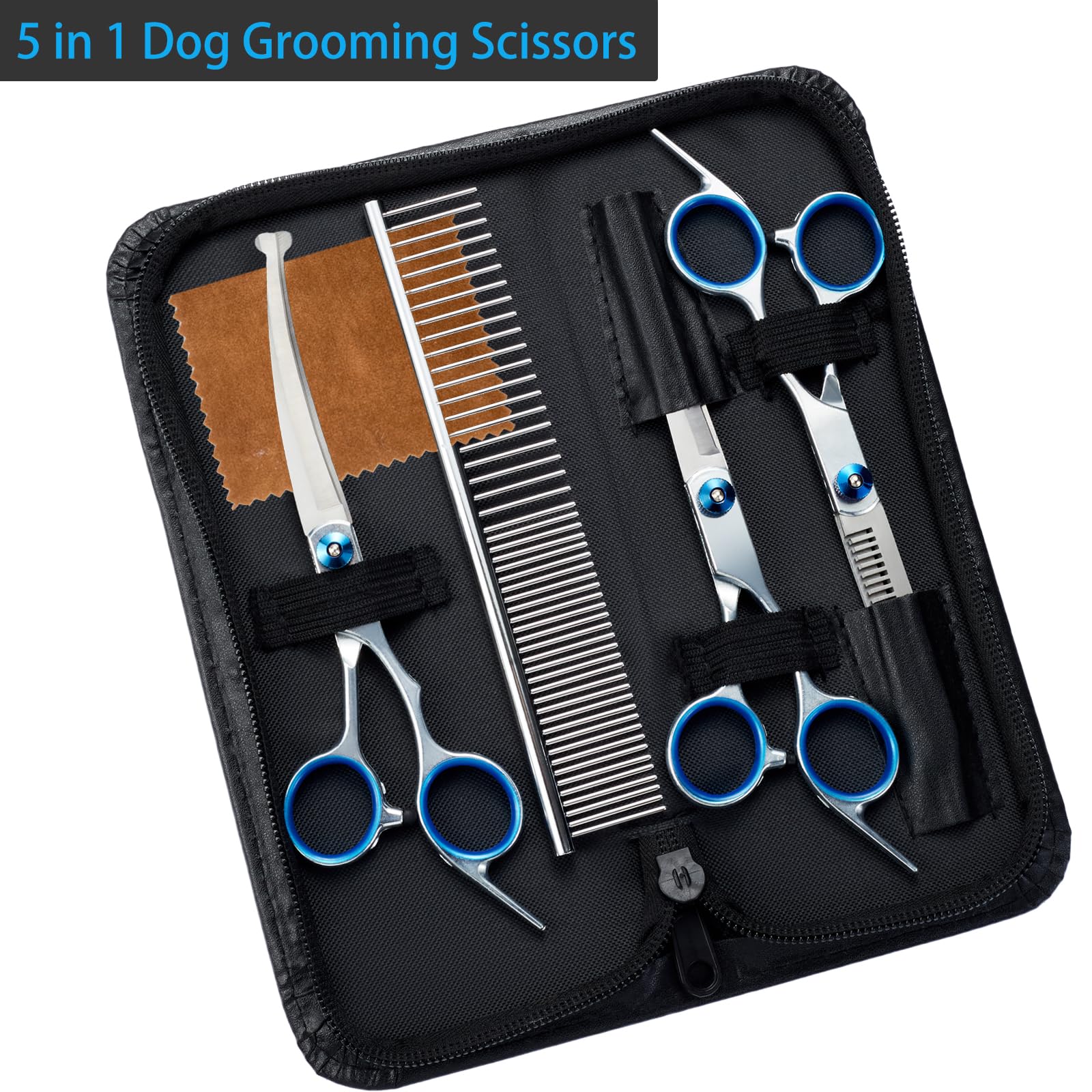 Lengnoyp safety round tip dog scissors protect skin during sensitive areas