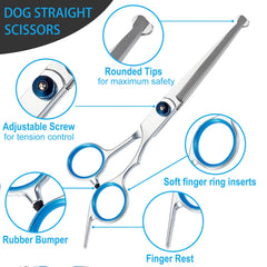Lengnoyp stainless steel thinning shears durable trimming without pulling fur