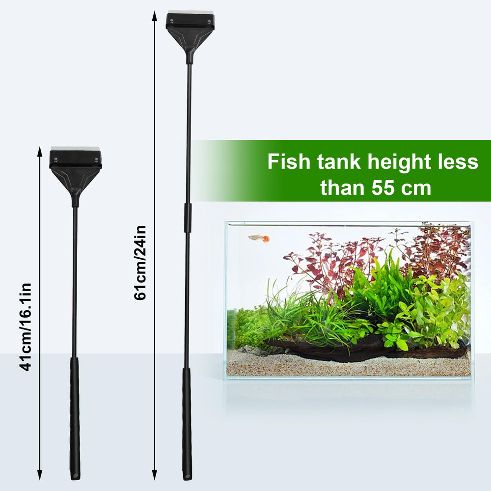 Lenpestia algae scraper blade pack including carbon steel and silicone blades for algae removal.