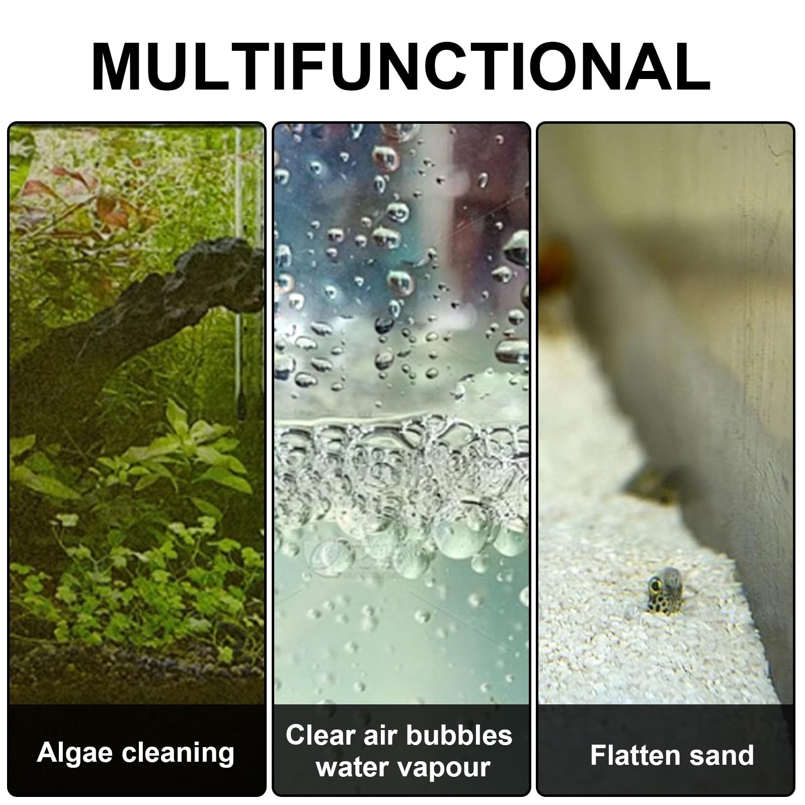 Lenpestia kit with rods, tubes, blades for complete aquarium cleaning.