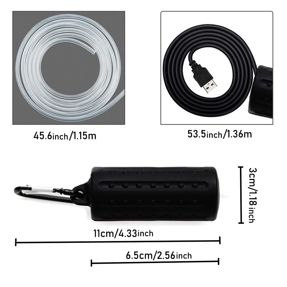 Lenpestia aquarium air pump in use demonstrates compact, quiet bubbling for small tanks.