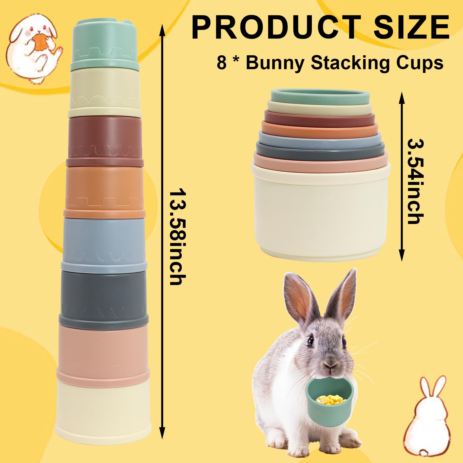 lenpestia bunny stacking cups food-hidden-challenge highlighting cups hiding treats to boost problem solving.