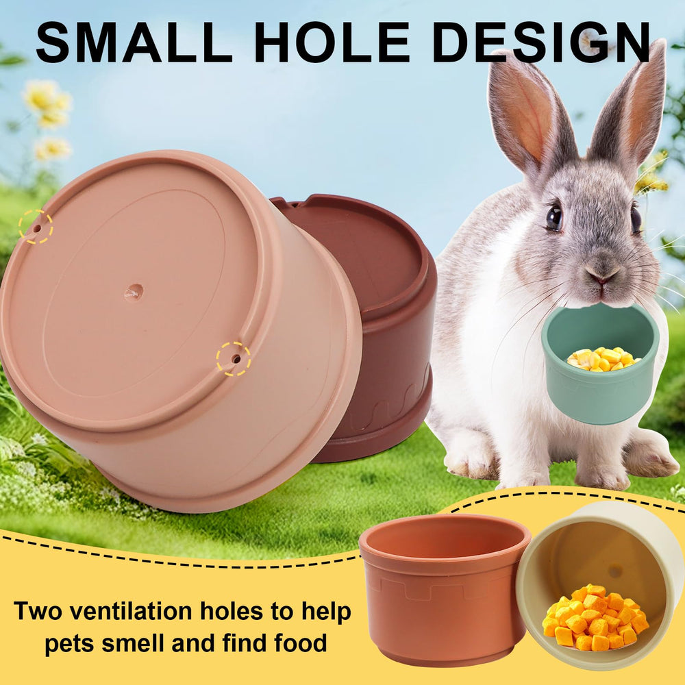 lenpestia bunny stacking cups safe-durable-material emphasizes sturdy, non-deforming plastic for long-lasting pet toys.