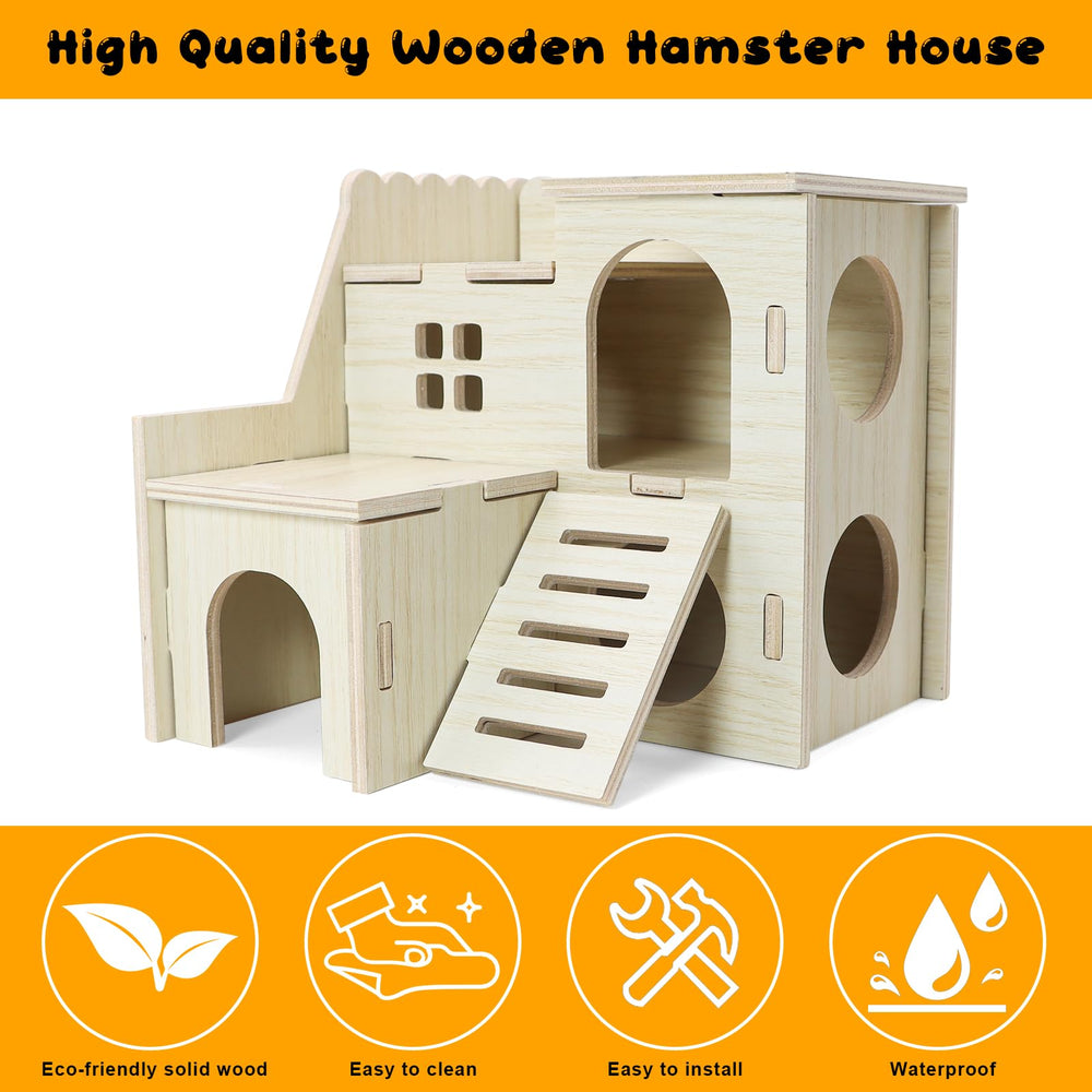 Lenpestia hideaway measures 5.7x6.1x5.28 inches to fit small pets.
