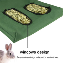 Lenpestia Rabbit Hay Feeder Bag back view highlighting durable 600D Oxford fabric.