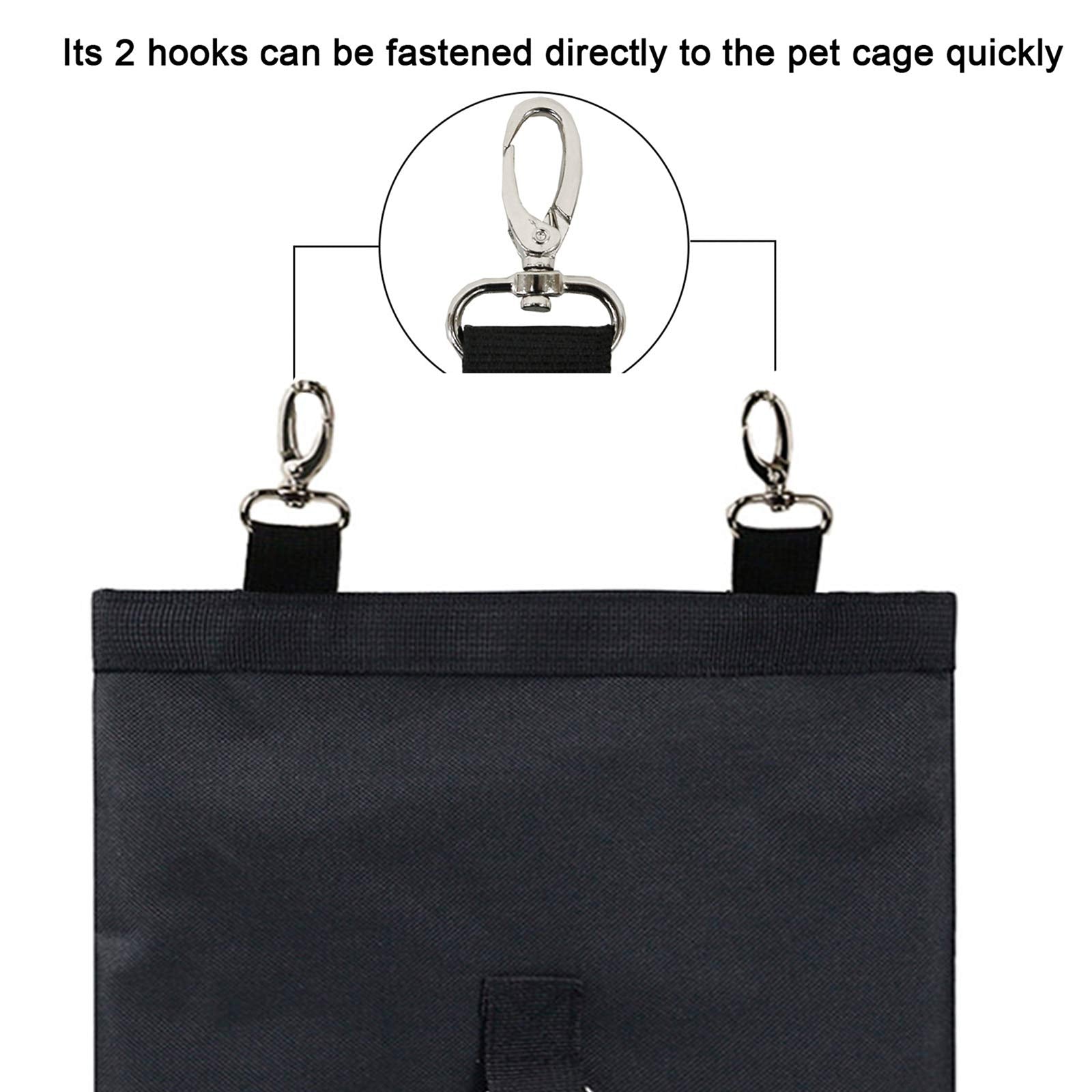 Lenpestia Rabbit Hay Feeder Bag window detail with reinforced openings for tidy eating.