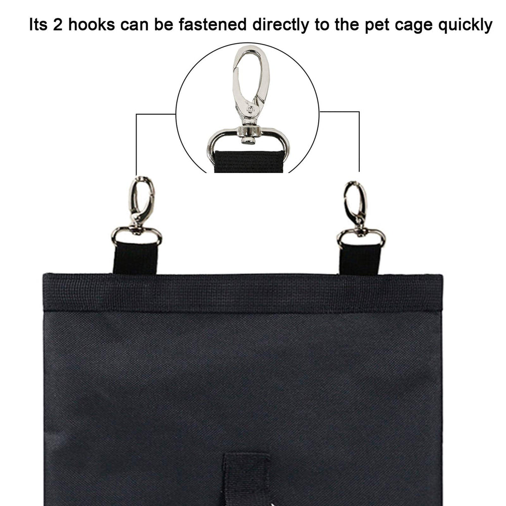 Lenpestia Rabbit Hay Feeder Bag window detail with reinforced openings for tidy eating.