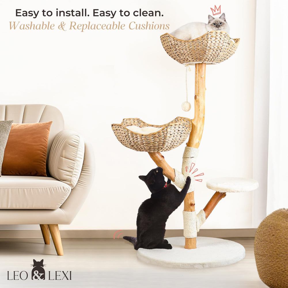LEO & LEXI minimalist design blends with home decor while keeping cats entertained.