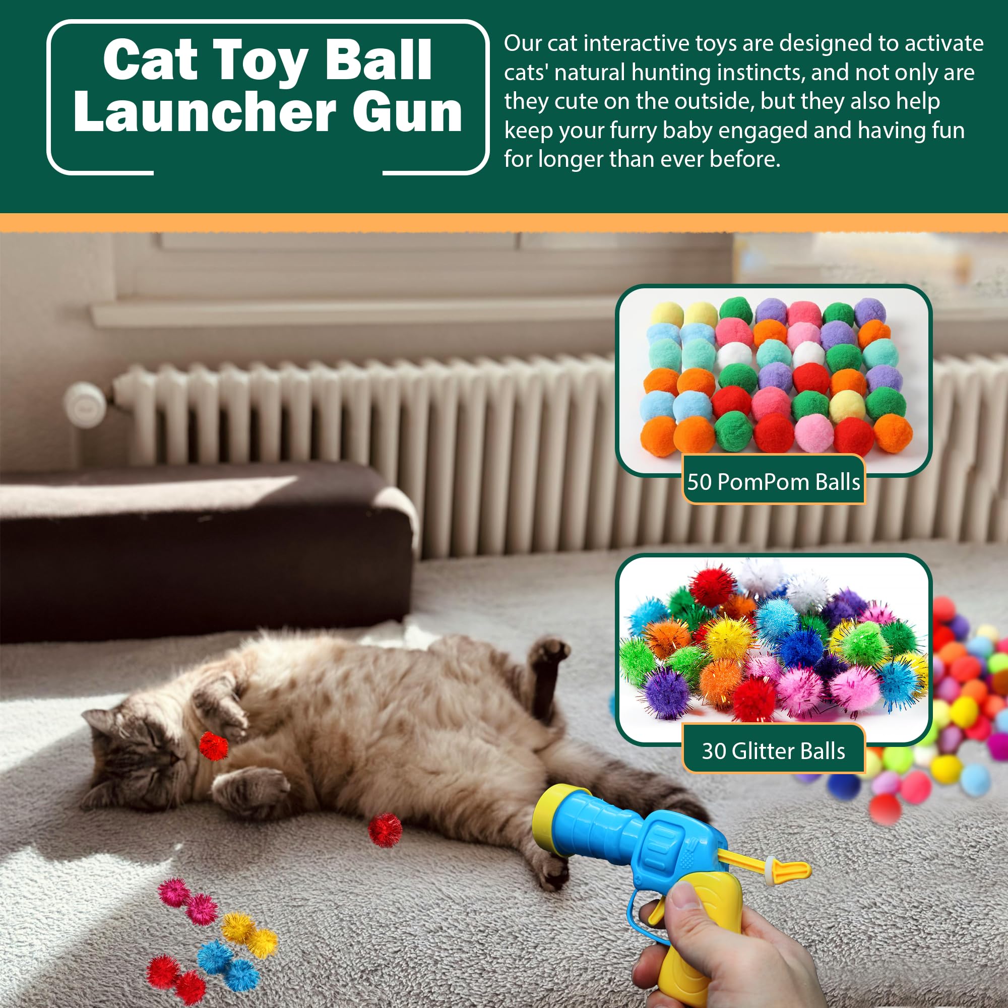 Leoezx cat toy launcher in action delivering quick bursts of fun.