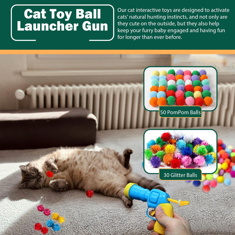 Leoezx cat toy launcher in action delivering quick bursts of fun.