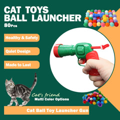 Leoezx cat toys gun launcher loaded with ball ready for chase.