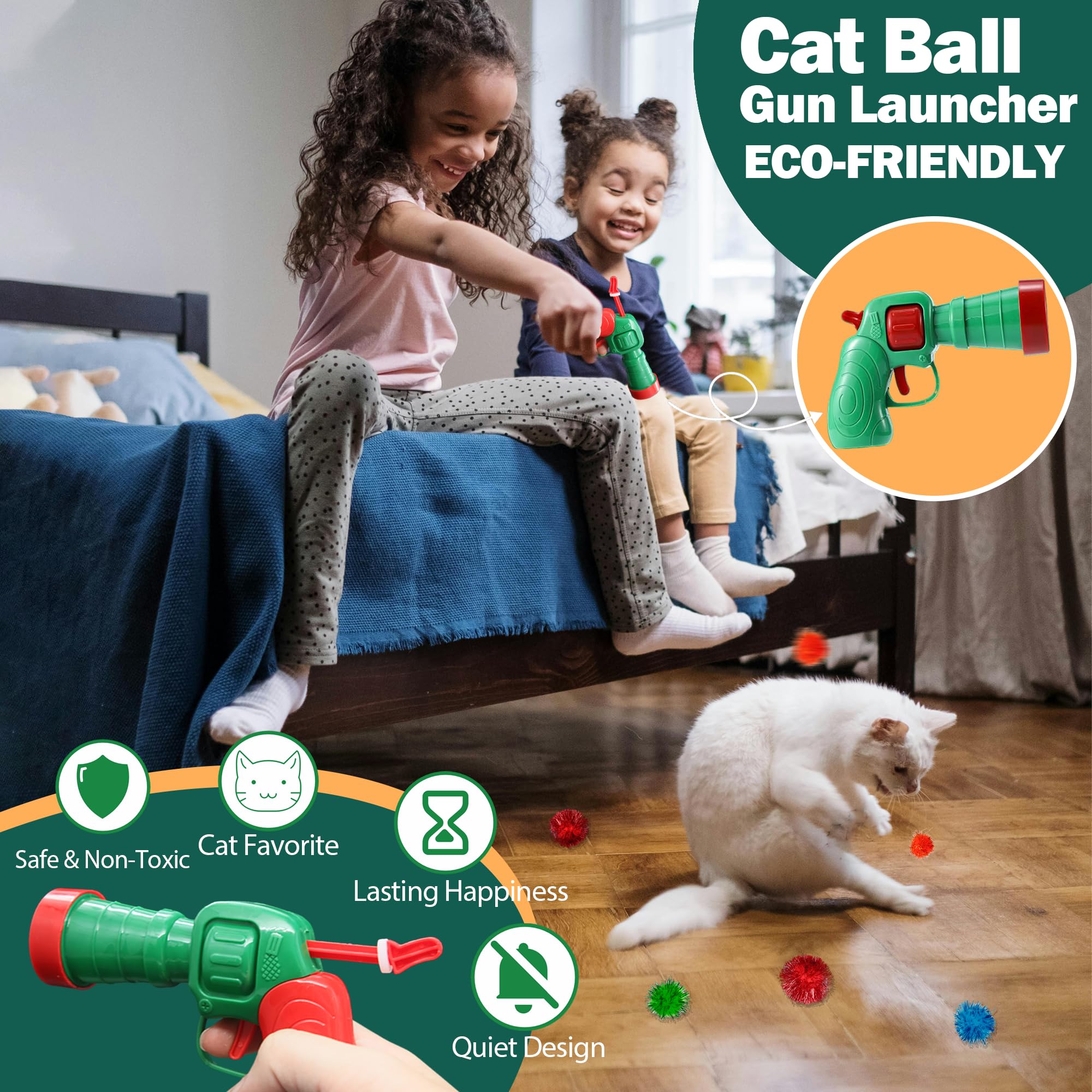 Leoezx pompom balls pack highlighting soft textures for playful batting.