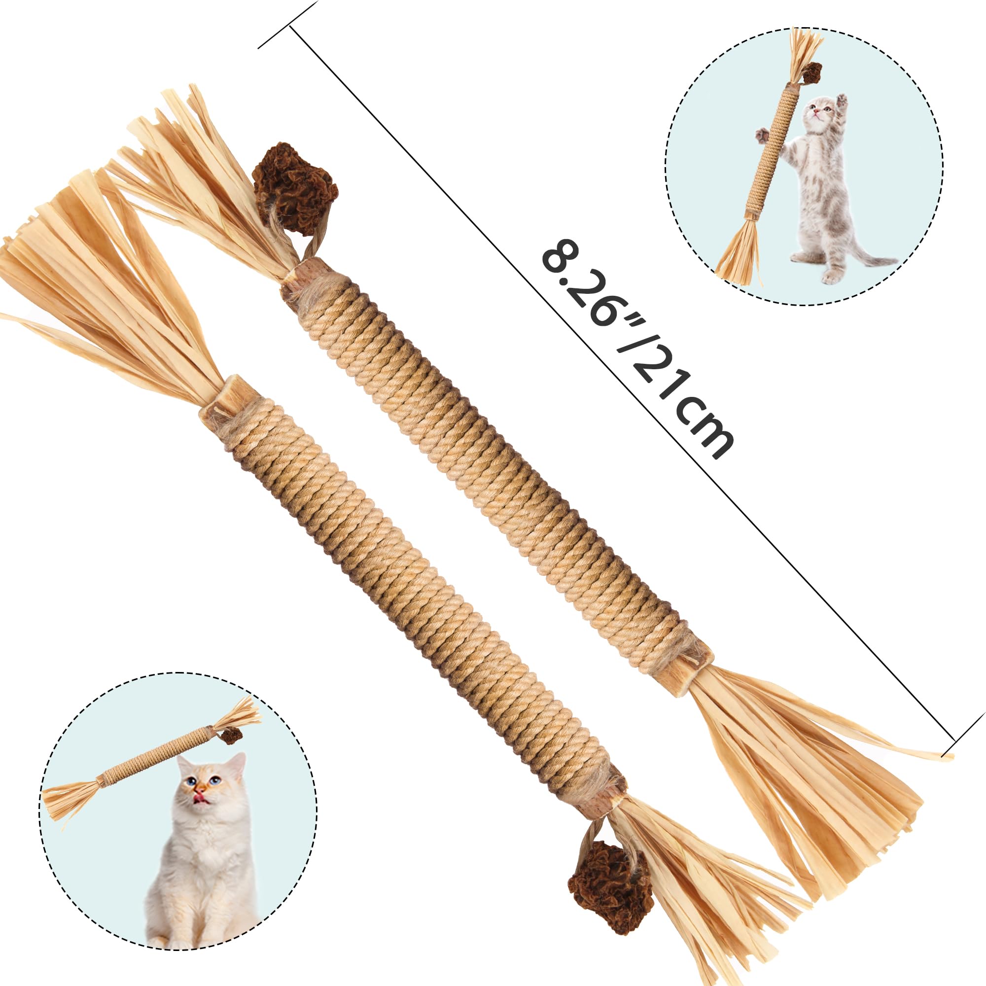 Leoezx Silvervine Sticks closeup reveals natural materials for cat interest and scent.