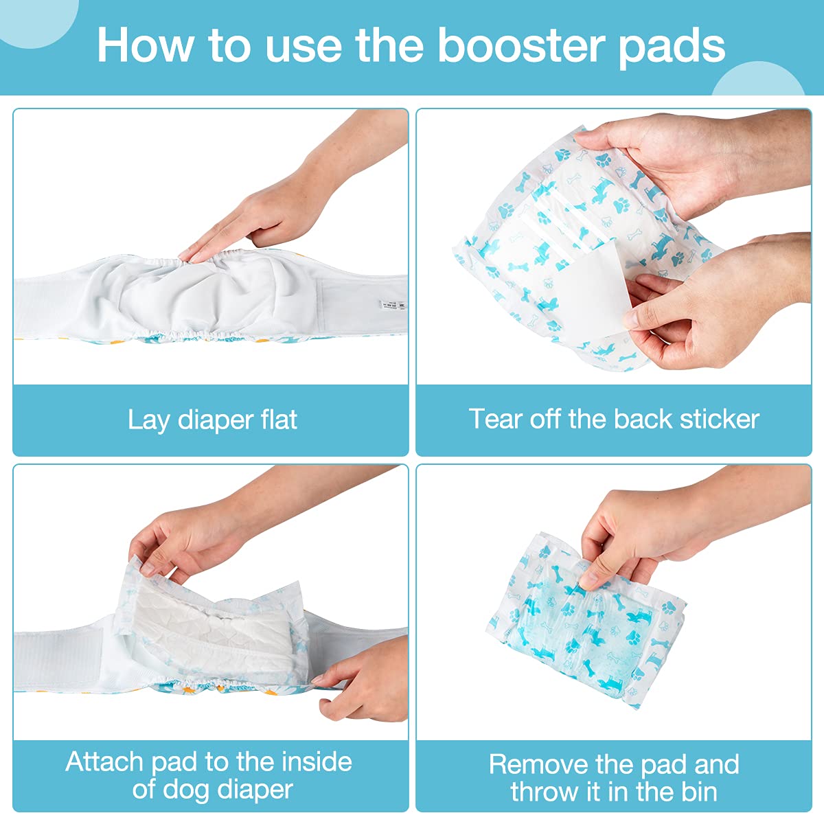 Leopinky booster pads in use support overnight leaks and in-heat scenarios.