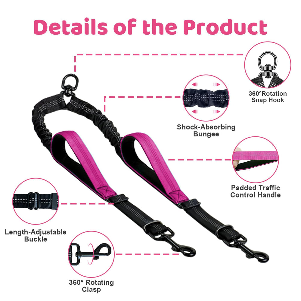 LEOSASA 360° swivel clip prevents knotting for smoother movements.
