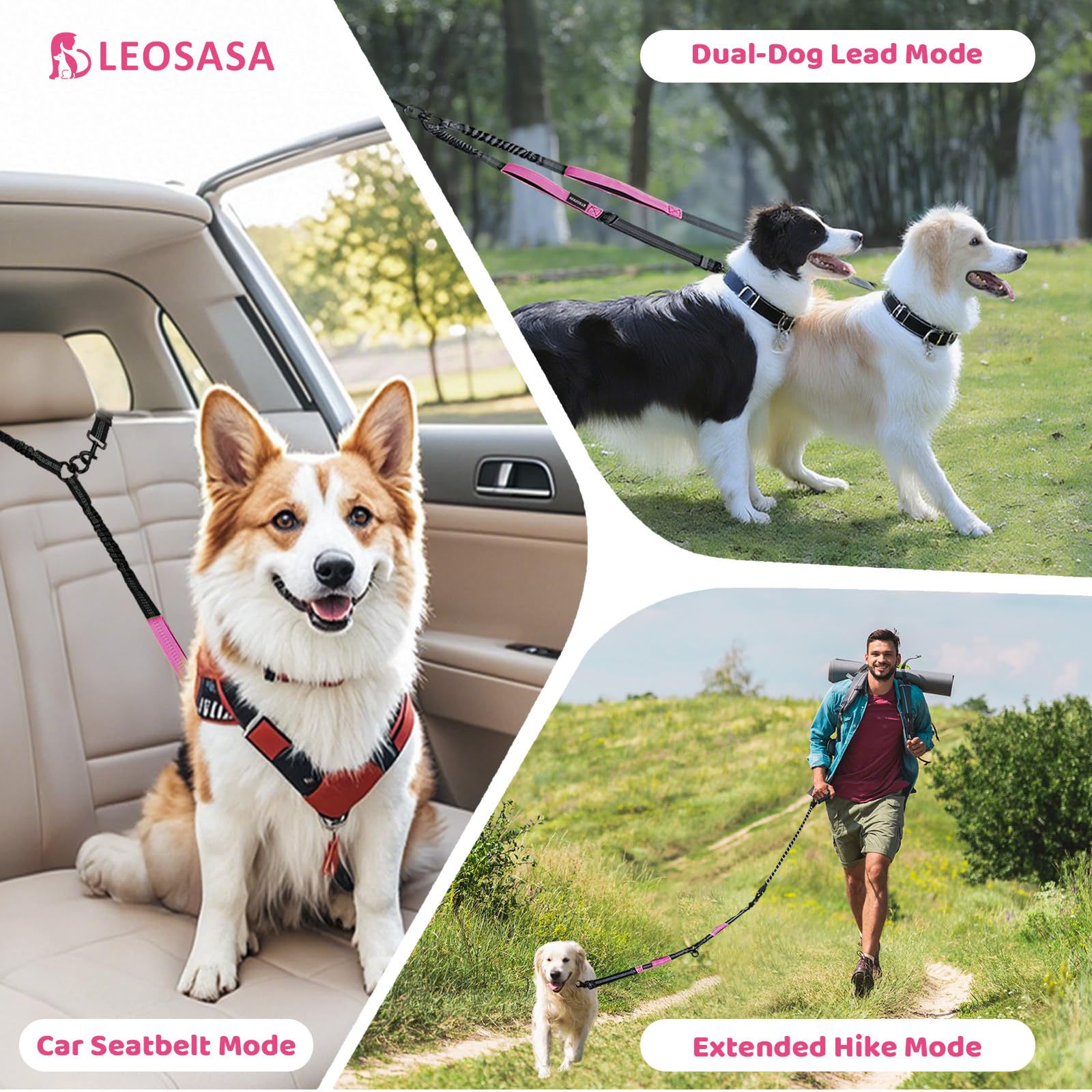 LEOSASA dual-control handles provide comfortable grip during training sessions.