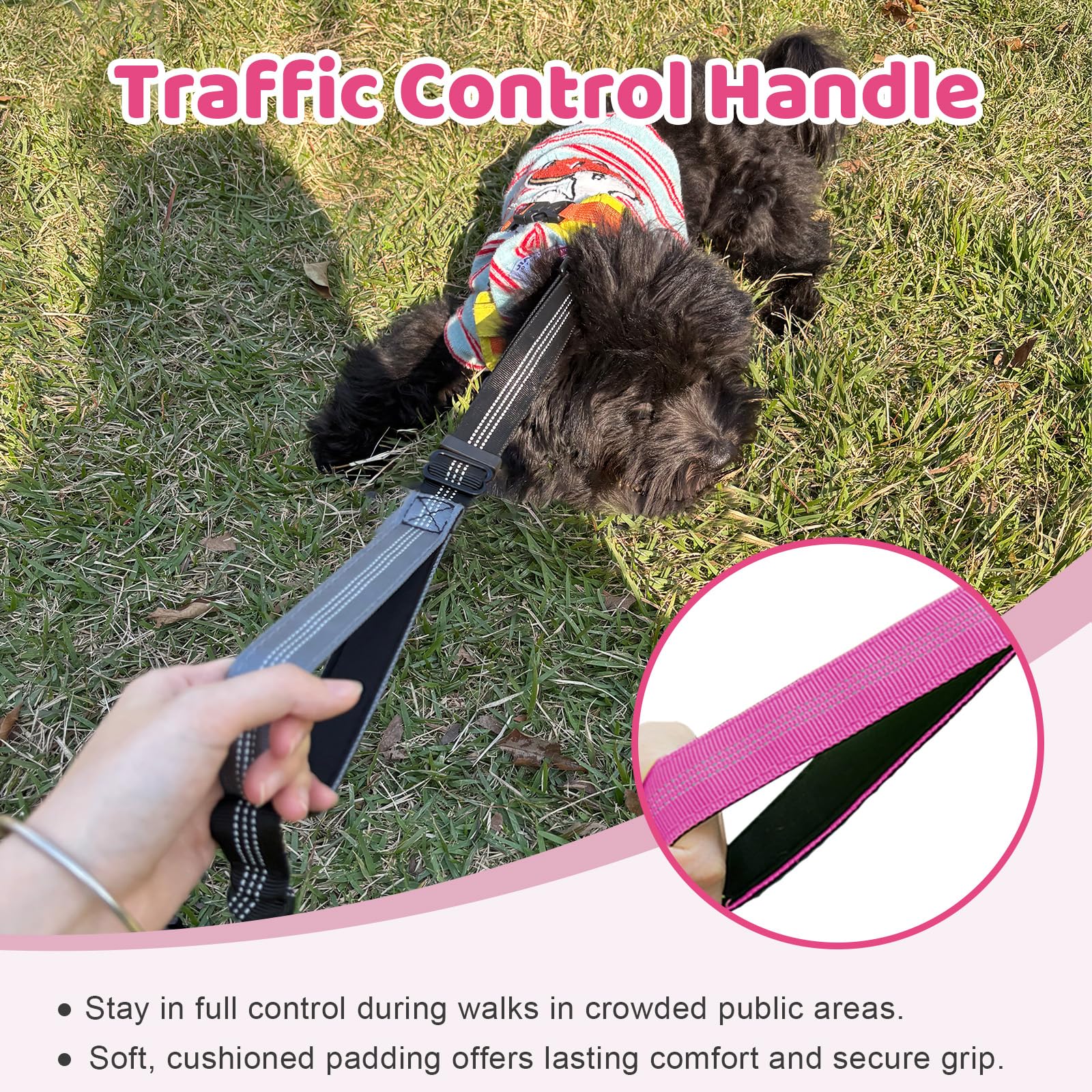 LEOSASA heavy-duty clip and nylon leash resist wear for daily use.