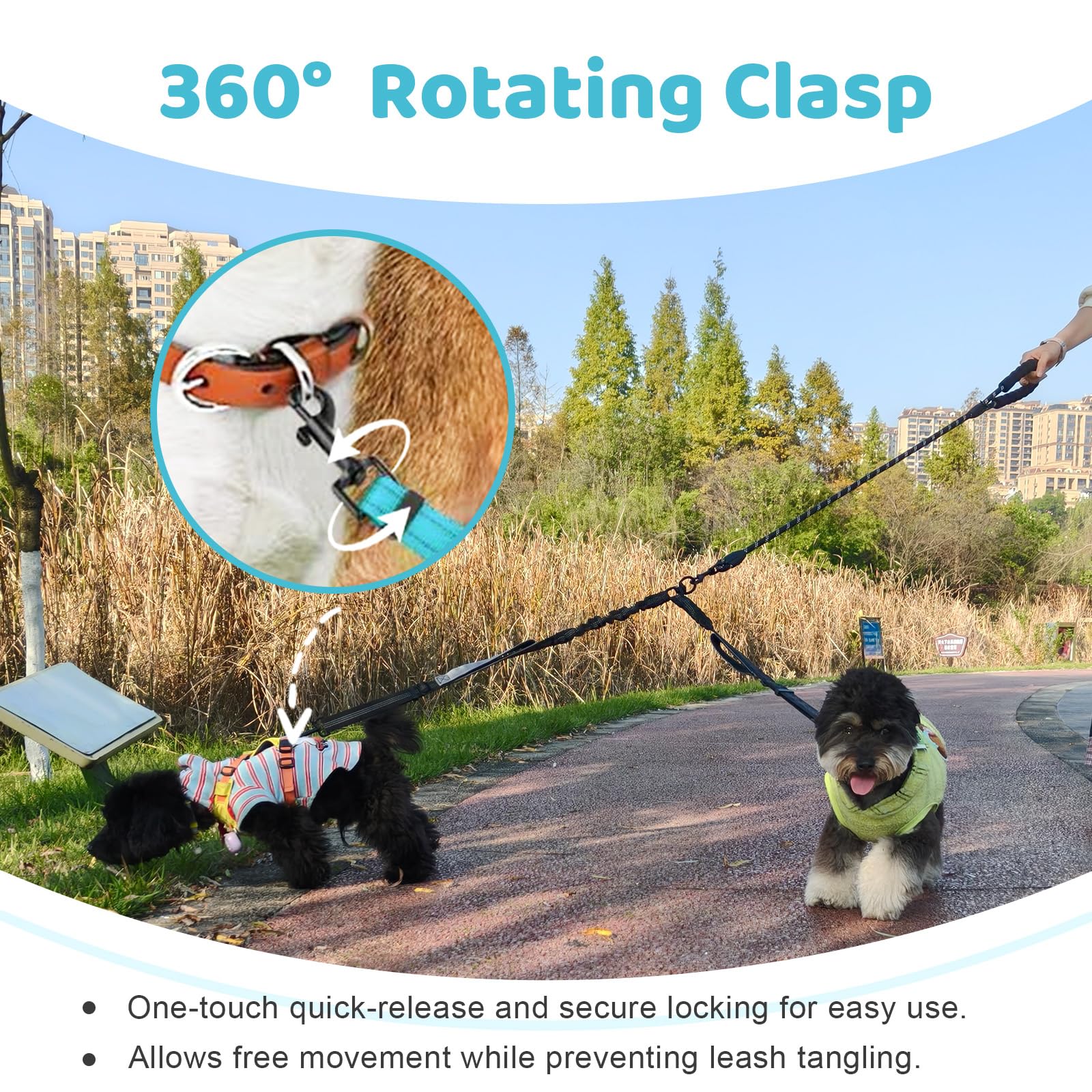 LEOSASA reflective strap enhances visibility for safe nighttime dog walks.