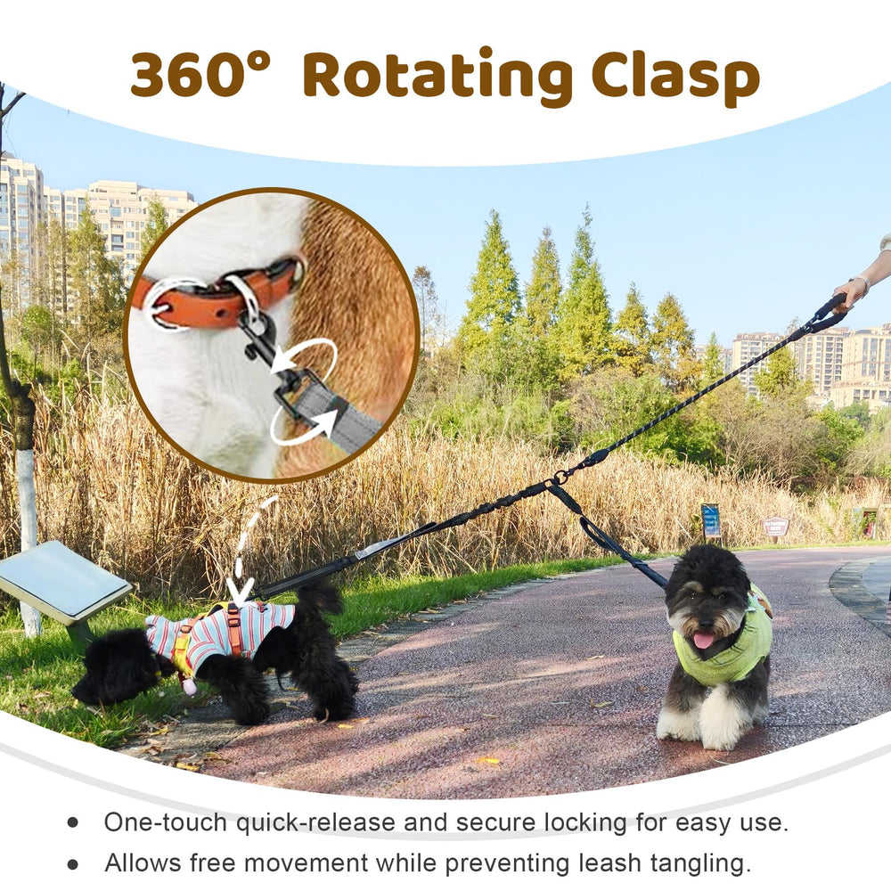 LEOSASA traffic control handle with padded grip for secure dog guidance.