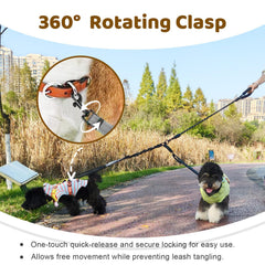 LEOSASA traffic control handle with padded grip for secure dog guidance.