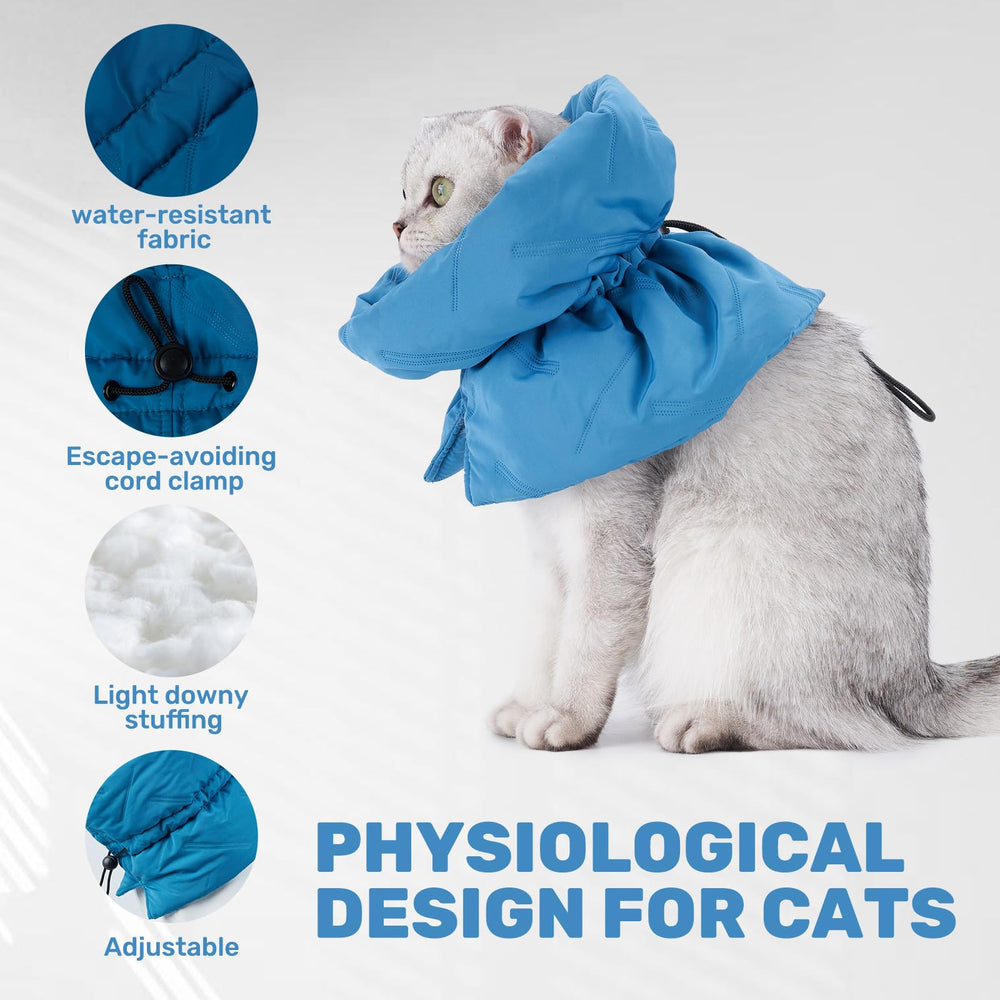 Leotrag cat recovery collar adjustable-fit detail highlights secure sizing for different necks