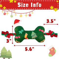 Lepawit plush bone with cotton rope—durable for tug-of-war and teeth-cleaning during play