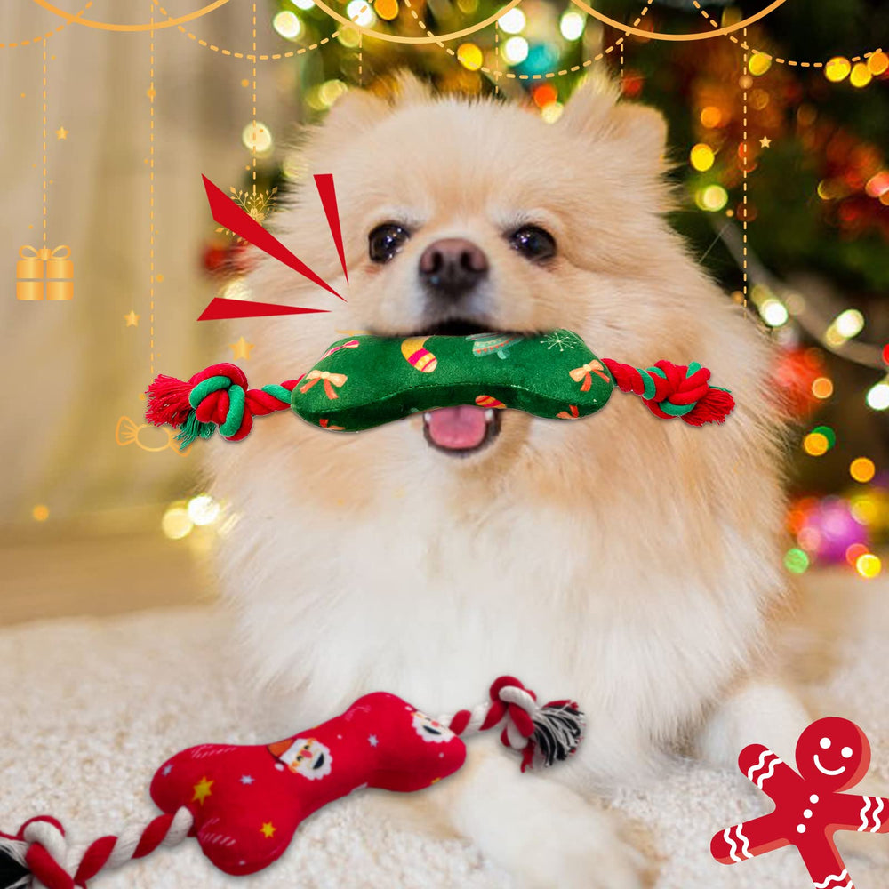 Lepawit Christmas toy zoom-in—bright squeaker and soft fabric for cozy indoor play