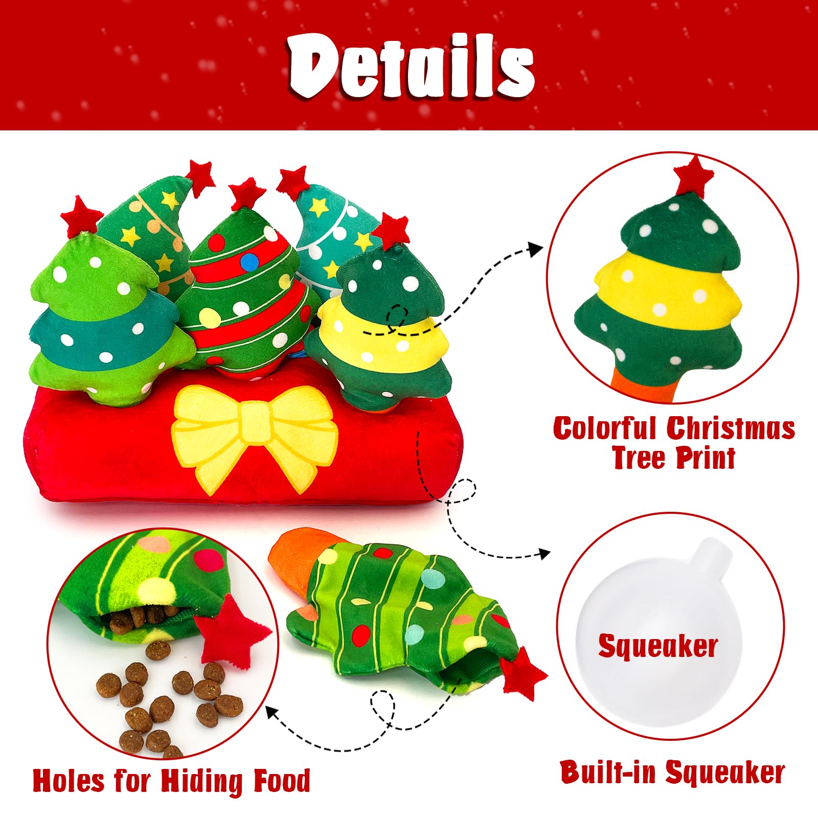Lepawit Christmas Hide and Seek dog toy, festive holiday design for indoor enrichment