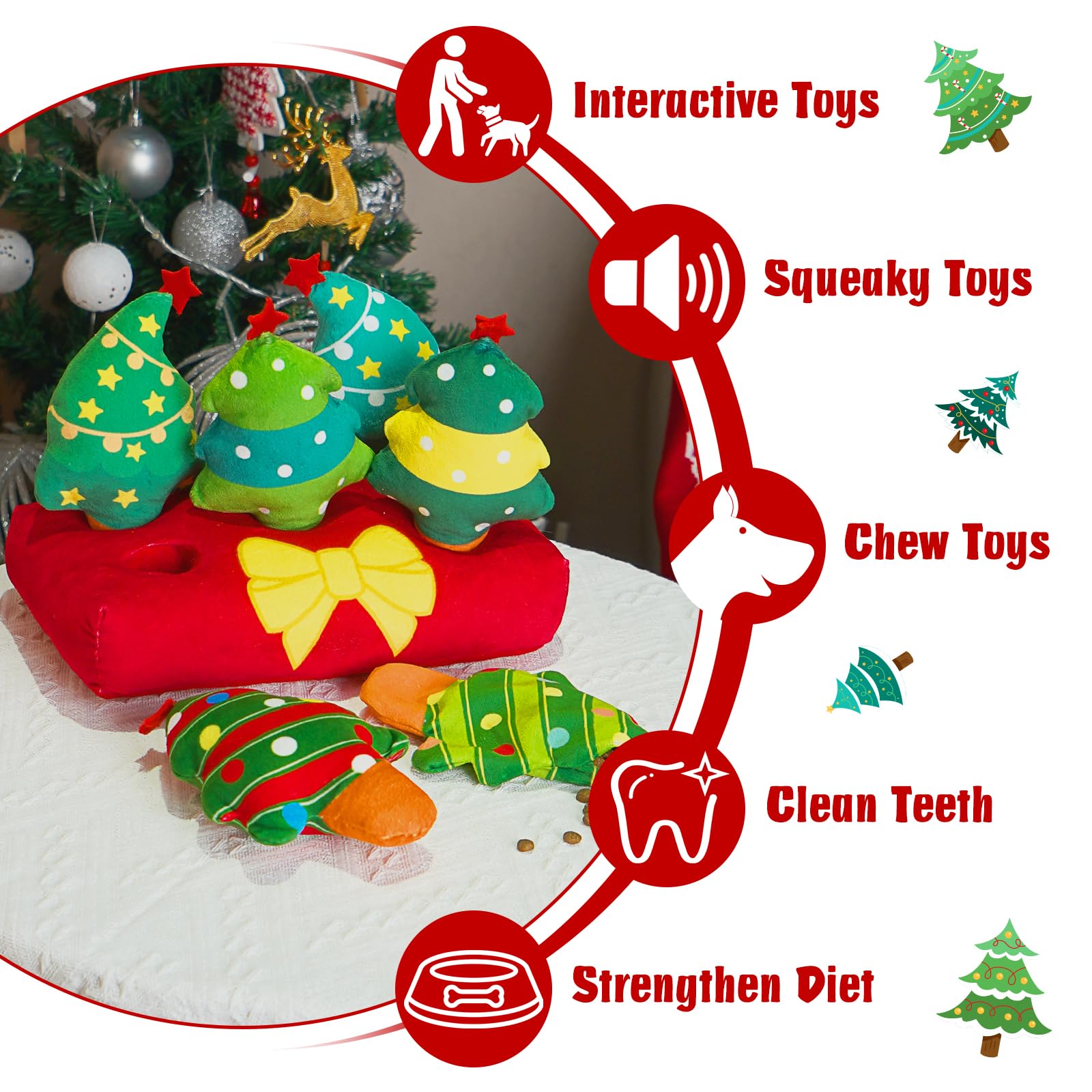 Lepawit Christmas Hide and Seek dog toy, suitable for medium dogs and enrichment play