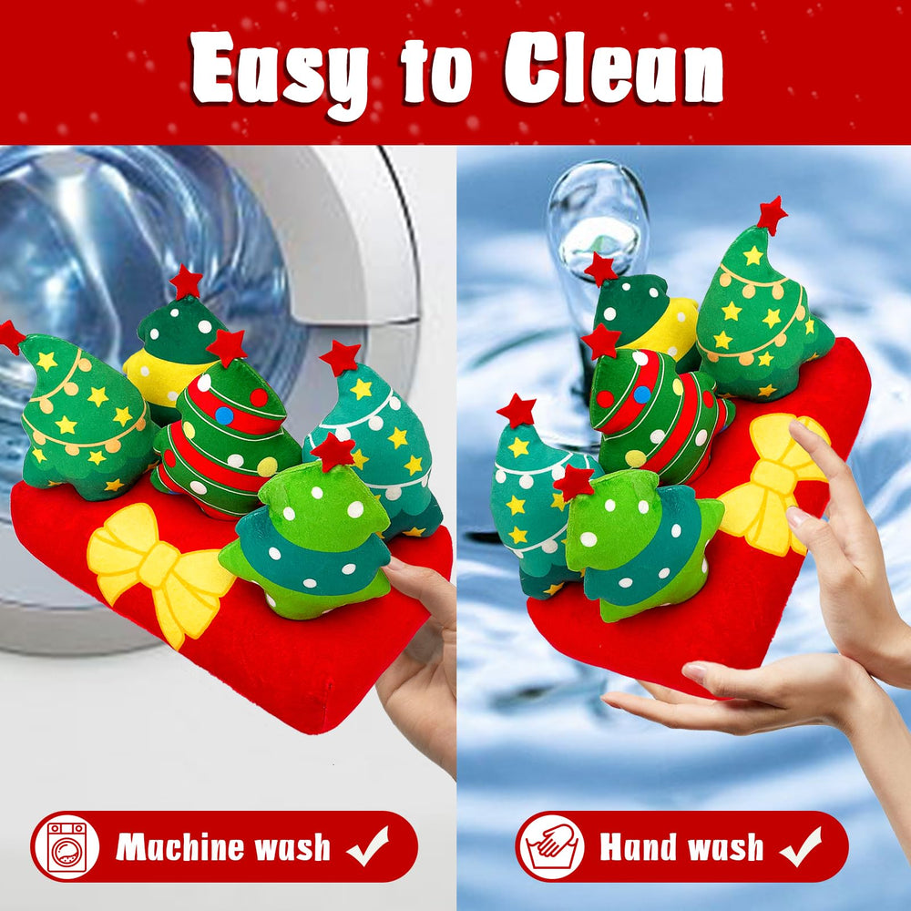 Lepawit Christmas Hide and Seek dog toy, treat-dig action promotes sniffing and problem solving