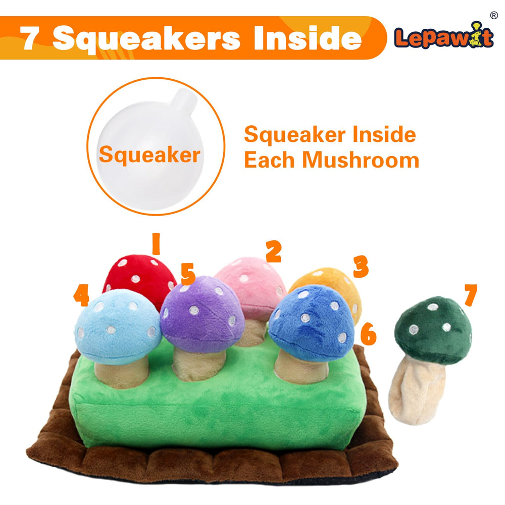 Lepawit Hide and Seek mushrooms pack image highlights safety-first materials for gentle chewers.