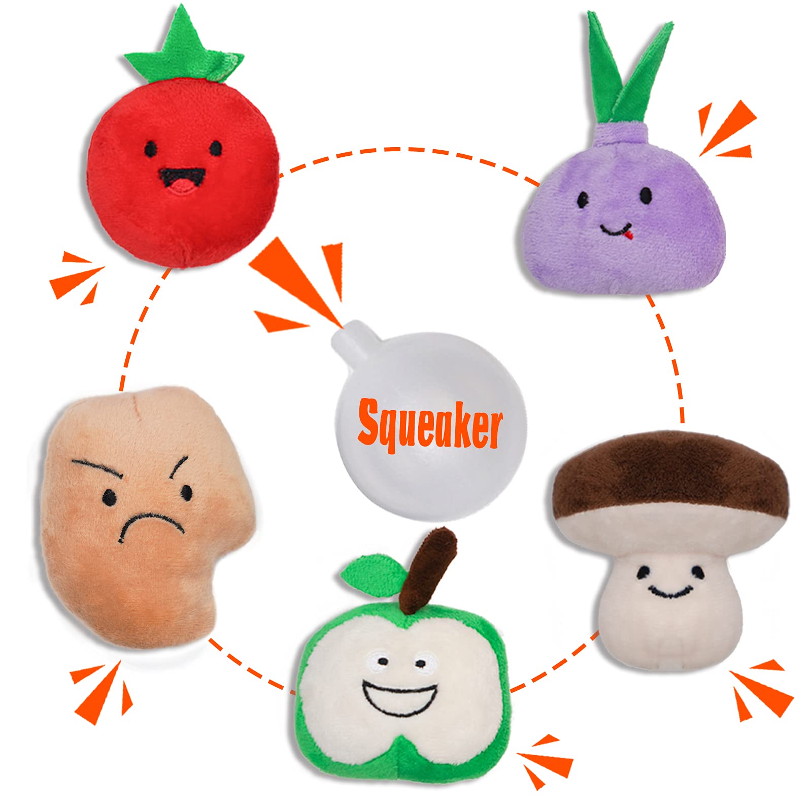 Lepawit Hide and Seek Turkey Toy five squeakers grab attention and reduce boredom