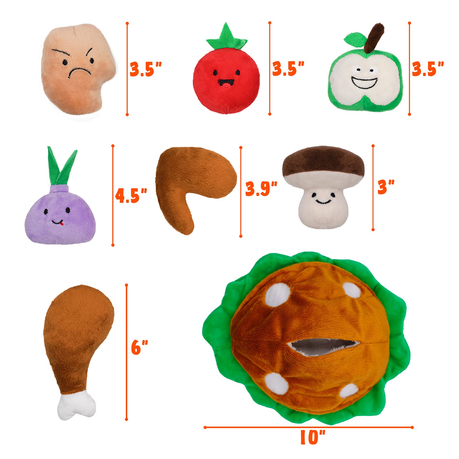 Lepawit Hide and Seek Turkey Toy crinkle inside adds audible appeal during play