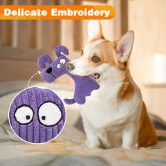 Lepawit plush dog toy features delicate-embroidery for safer facial details.
