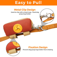 Lepawit poop bag holder big-capacity keeps bags, keys, or treats handy.